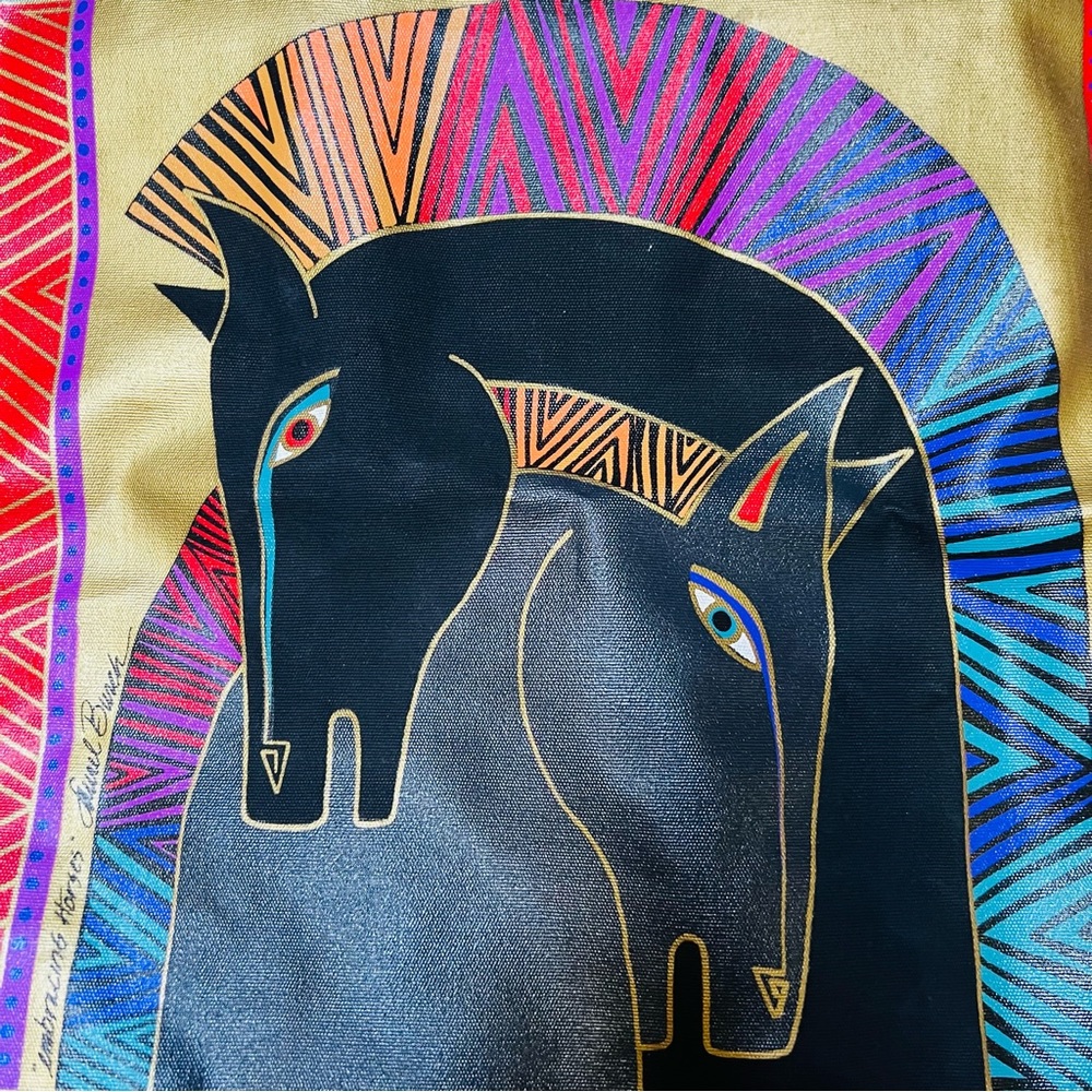 Laurel Burch Tote. NWOT. Extra large. 100% cotton canvas. Shoulder bag - Picture 3 of 5